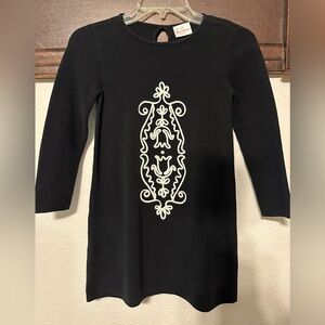 Hanna Andersson Blk sweater dress sz 130 (8)